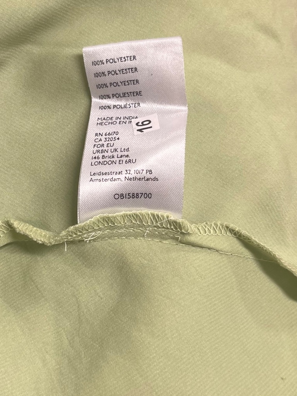 NWT Urban Outfitters Spring Green Puff Sleeve Button Up Maxi Dress Size XS - Picture 6 of 6